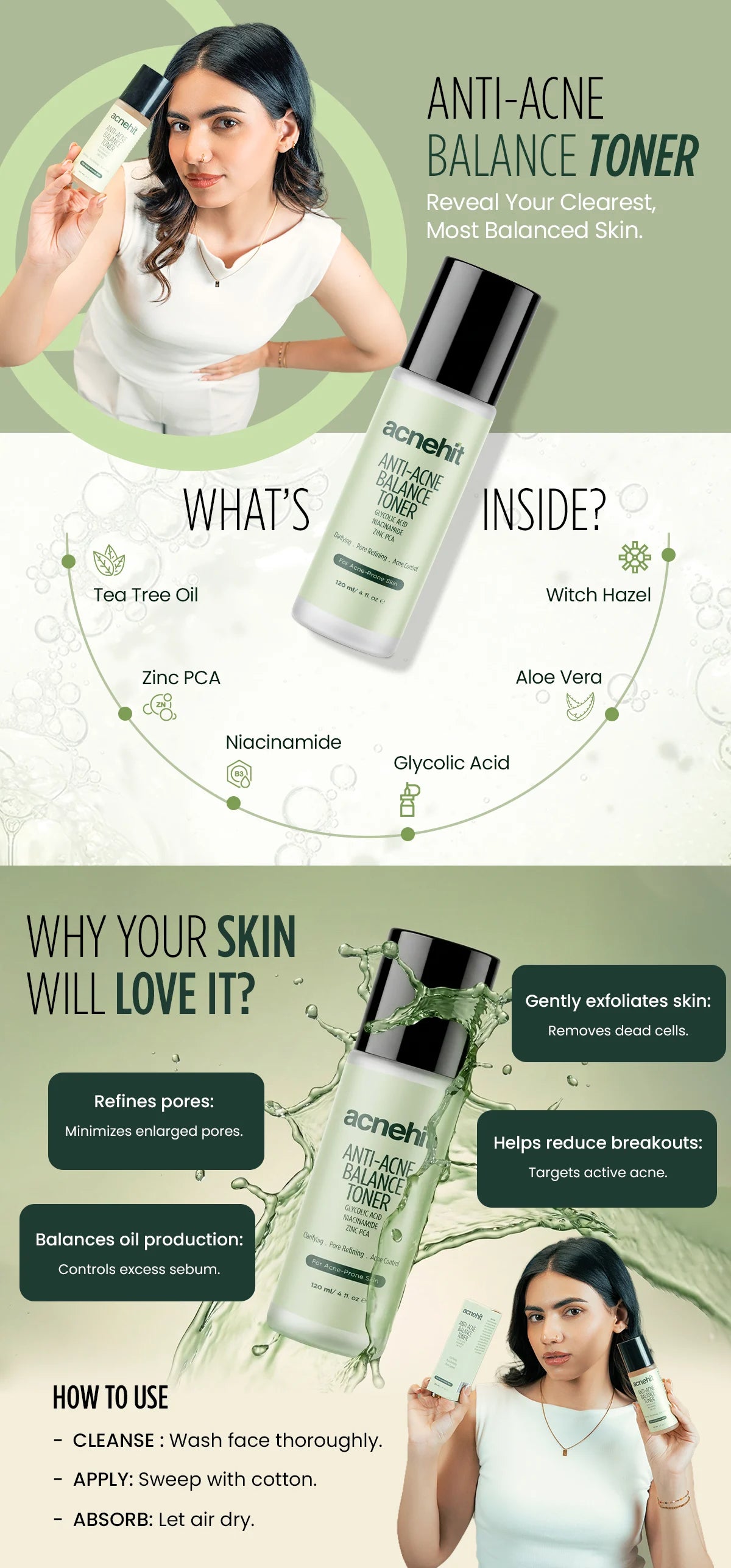 Anti-Acne Balance Toner infographic